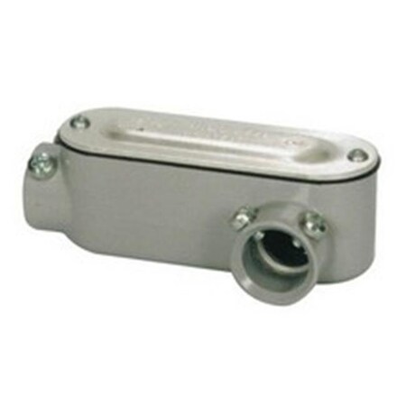 Dendesigns Aluminum EMT Set Screw Conduit Body LL Type with Cover & Gasket; 1.25 in. DE381497